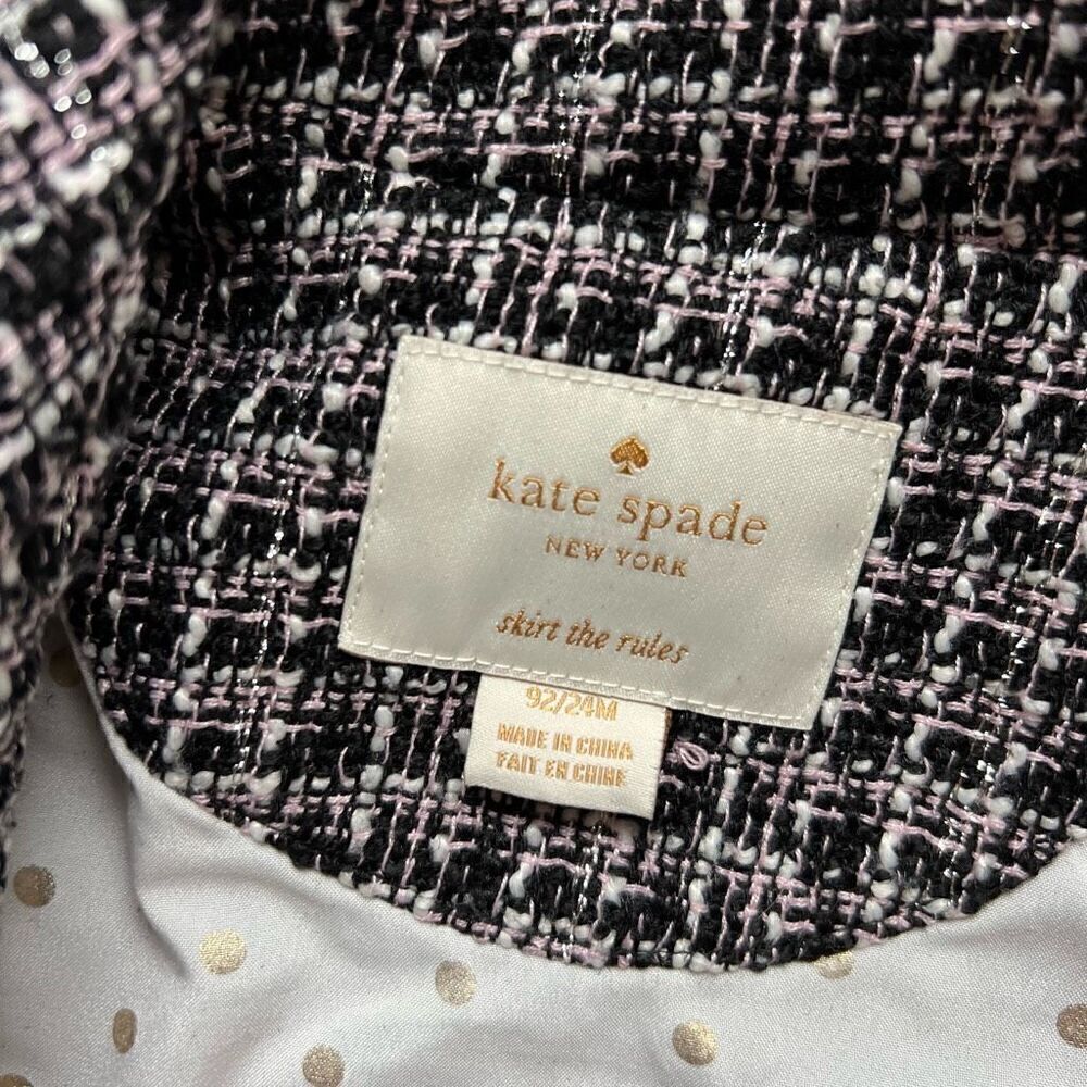 Kate Spade New York Baby Girls' Tweed Coat black - Picture 9 of 10